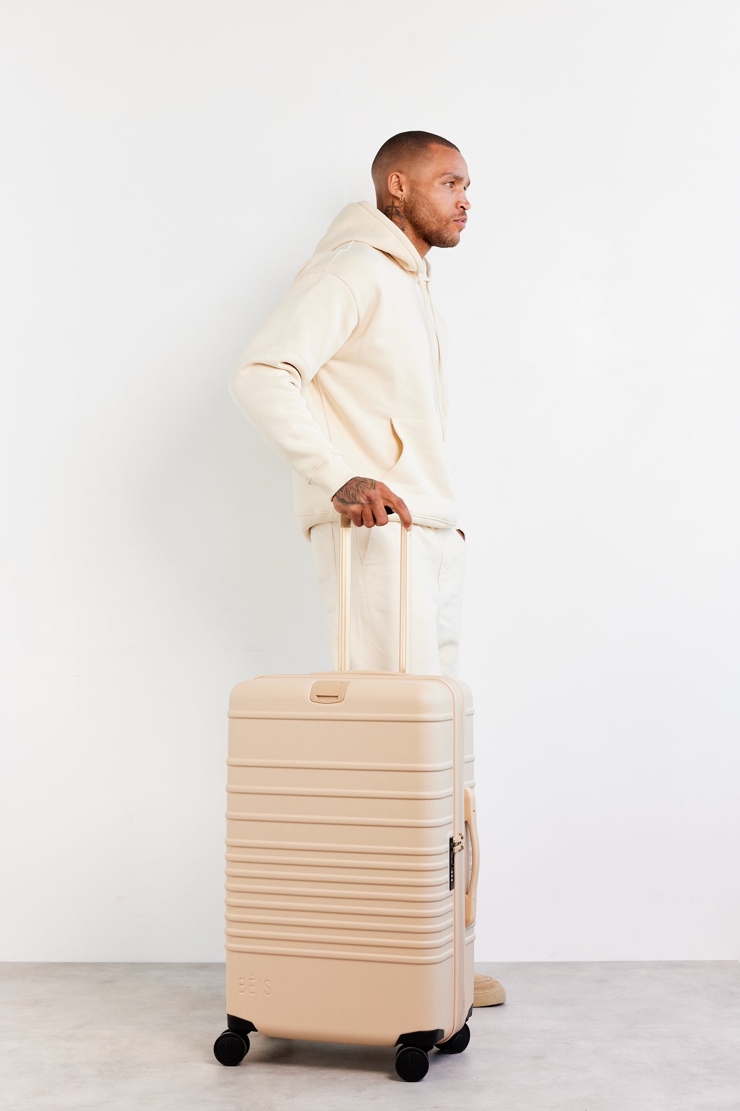 The 26" Check-In Roller in Beige