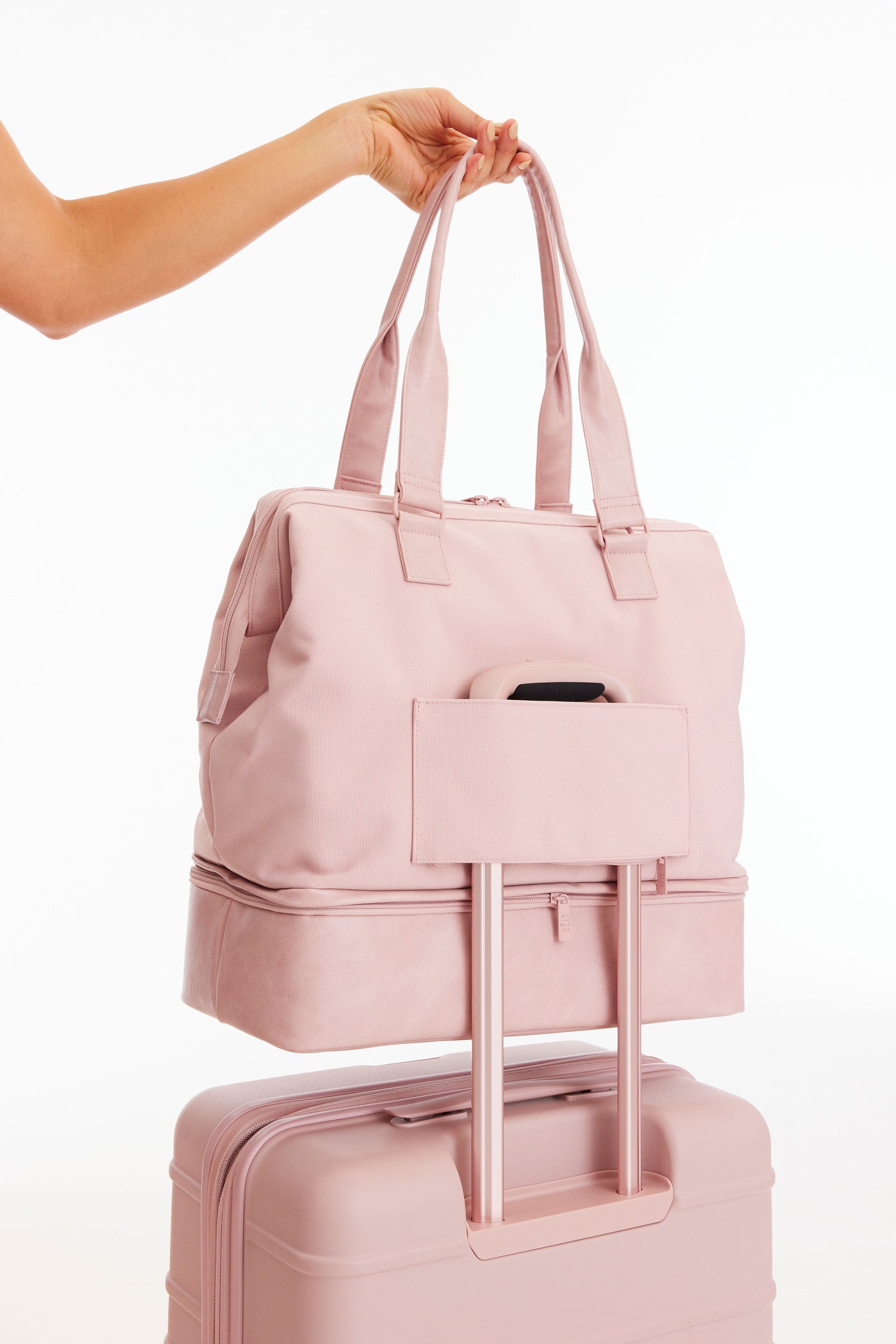 The Convertible Mini Weekender in Atlas Pink