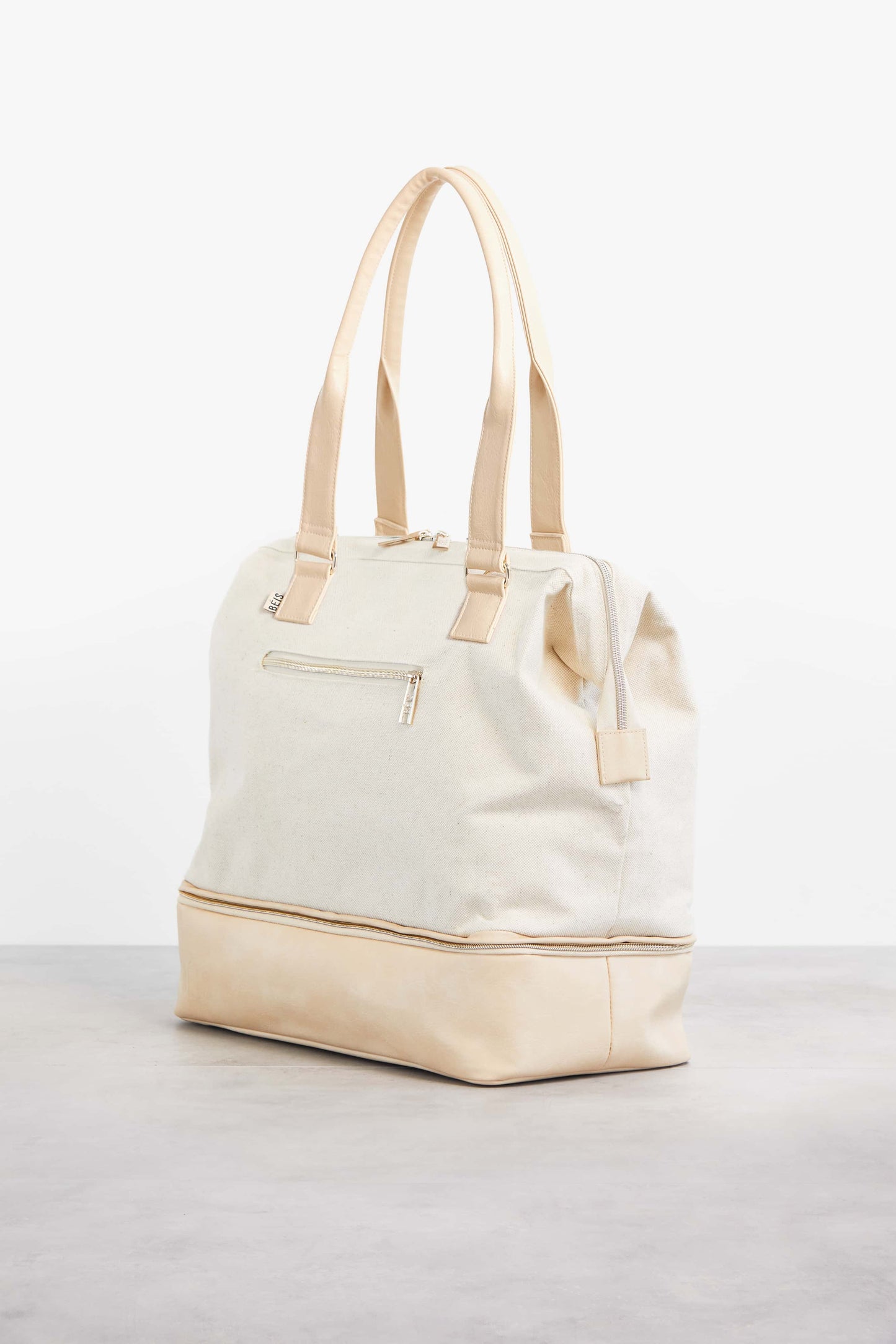 The Convertible Mini Weekender in Beige