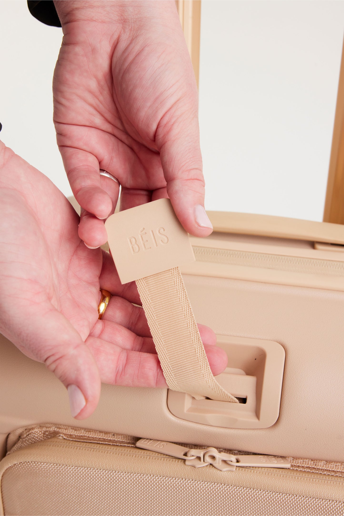 The Front Pocket Carry-On in Beige