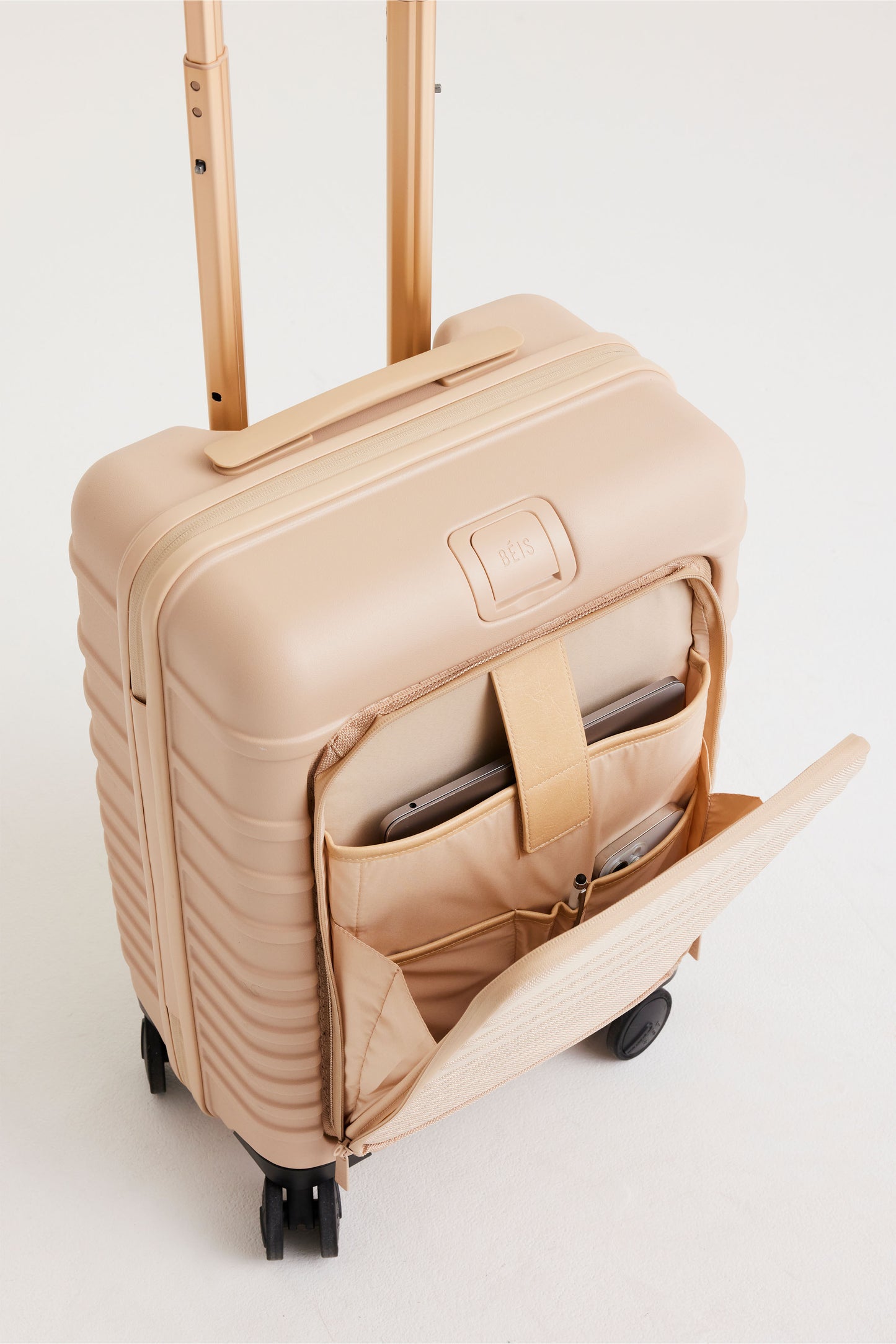 The Front Pocket Carry-On in Beige